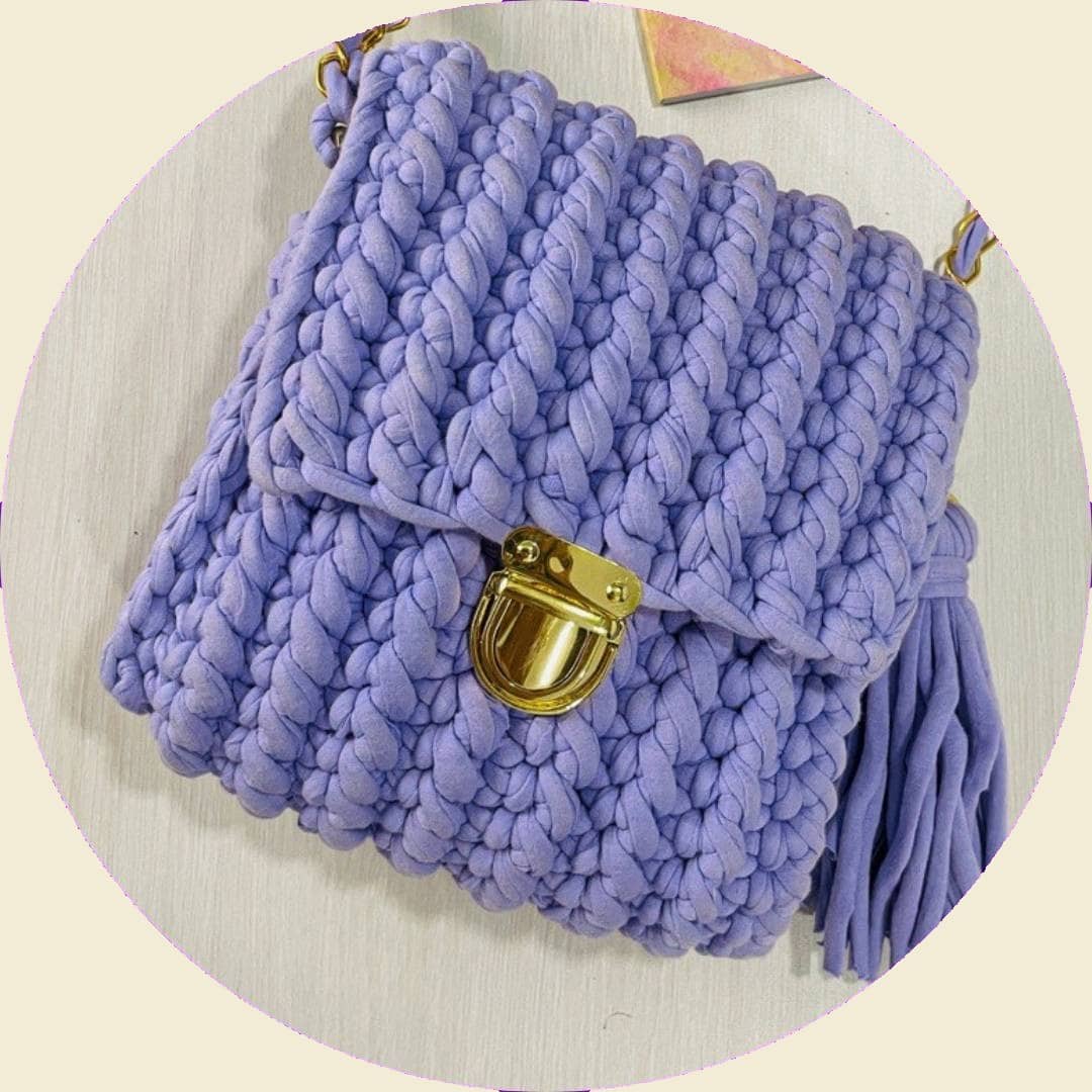 Bolsos en trapillo Crochet - curso como hacerlo