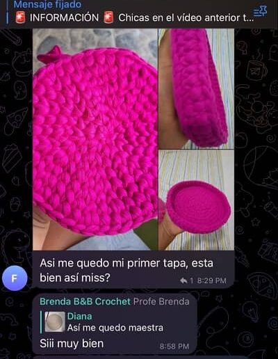 testimonio alumnos cursos en bolsos en trapillo-crochet