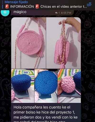 testimonio alumnos cursos en bolsos en trapillo-crochet